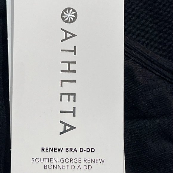 NWT Renew Bra D-DD Sz LARGE Black Adjustable Straps - Picture 3 of 6